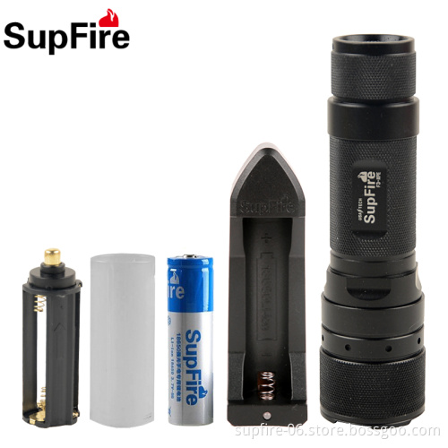 300 lumens rechargeable zoomable LED flashlight SupFire F3-XPE